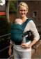 Mobile Preview: Manduca Babytrage XT Denimteal-Toffee Mama mit Baby